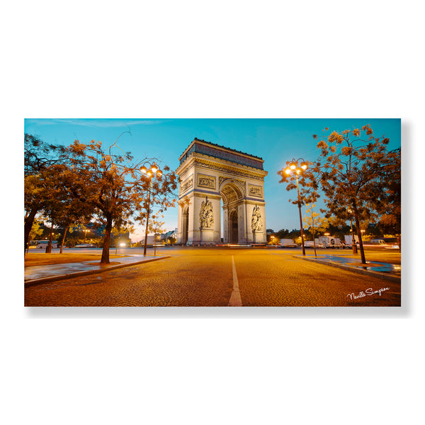Arc de Triomphe Wall Art – Panoramic Paris Photography Print