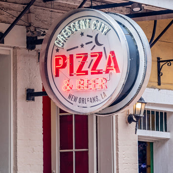 Crescent City Pizza Sign – New Orleans Street Photography Print