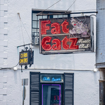 Fat Catz Music Club Neon Sign – New Orleans Bourbon Street Photography Print