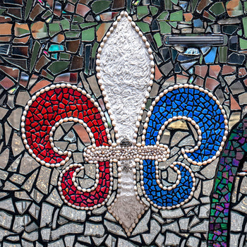 Fleur-de-Lis Mosaic Wall Art