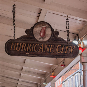 Hurricane City Bar Sign Wall Art | New Orleans French Quarter Photography Print