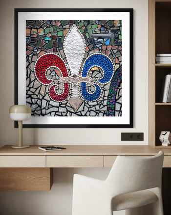 Fleur-de-Lis Mosaic Wall Art