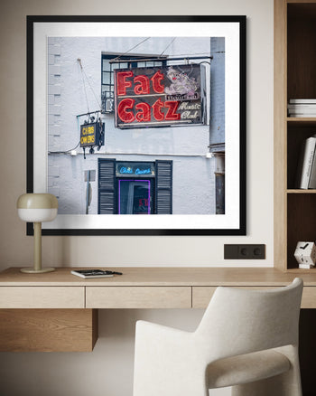 Fat Catz Music Club Neon Sign – New Orleans Bourbon Street Photography Print