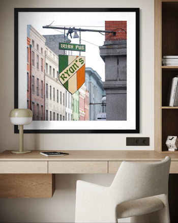 Ryan’s Irish Pub Sign Wall Art | New Orleans Historic District Street Photography Print
