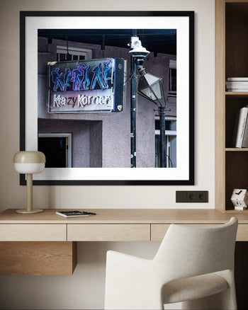 Krazy Korner Neon Sign Wall Art | New Orleans Bourbon Street Jazz Bar Photography Print