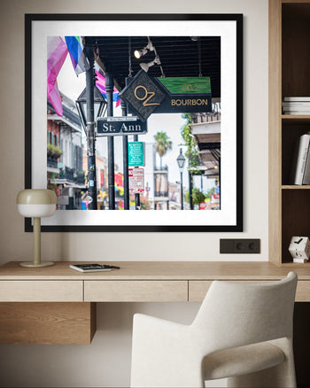 OZ Bourbon Street & St. Ann Sign Wall Art | New Orleans French Quarter Photography Print
