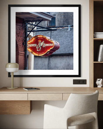 Saints & Sinners Neon Sign Wall Art | New Orleans Bourbon Street Photography Print