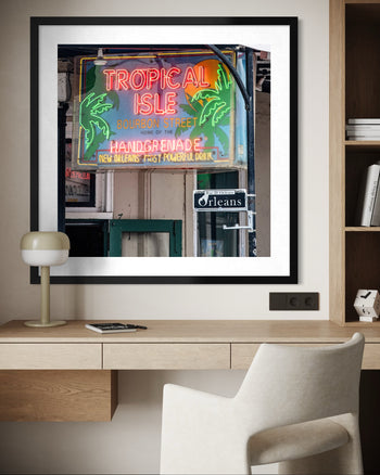 Tropical Isle Neon Sign Wall Art | Bourbon Street Hand Grenade Bar Photography Print