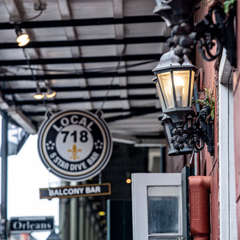 Local 718 Balcony Bar Sign Wall Art | New Orleans French Quarter Street Photography Print