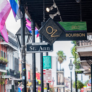 OZ Bourbon Street & St. Ann Sign Wall Art | New Orleans French Quarter Photography Print