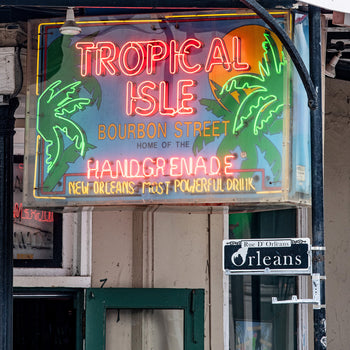 Tropical Isle Neon Sign Wall Art | Bourbon Street Hand Grenade Bar Photography Print