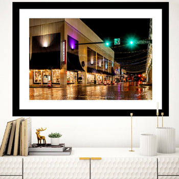 Neon Glow: Downtown Huntsville Night Wall Decor | Urban Romance | Huntsville, AL