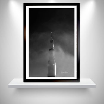 Rocket Above the Clouds – Saturn V at the Space & Rocket Center, Huntsville Art Print