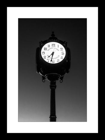 Rotary Club Clock – Downtown Huntsville Black & White Photography