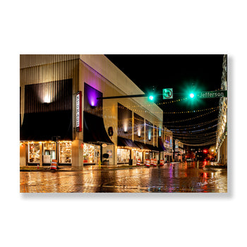 Neon Glow: Downtown Huntsville Night Wall Decor | Urban Romance | Huntsville, AL