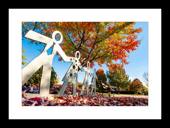 Children Holding Hands – Fall Day in Decatur, Alabama (Metal Art)
