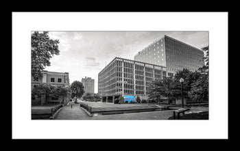 Big Spring Park – Black & White Panoramic with “Welcome to Huntsville” Mural
