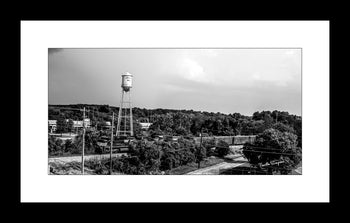 Lincoln Mill Water Tower – Black & White Panoramic in Downtown Huntsville, Alabama