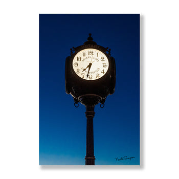 Huntsville Rotary Clock – Downtown Photography Print | Alabama Art Canvas Décor