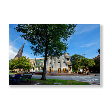 Green Bus Brewing – Downtown Huntsville Photography Print | Alabama Art Canvas Décor