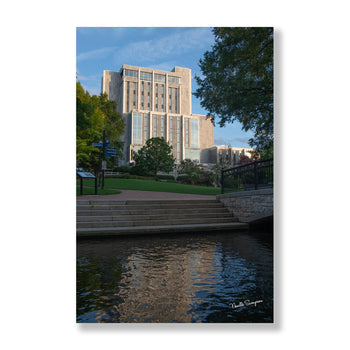 City Hall Building – Downtown Huntsville Photography Print | Big Spring Park Water Reflection Canvas Art