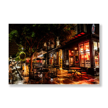 Downtown Huntsville Night: Poppy and Parliament & Jimmy John's Rainy Evening | Night Photography