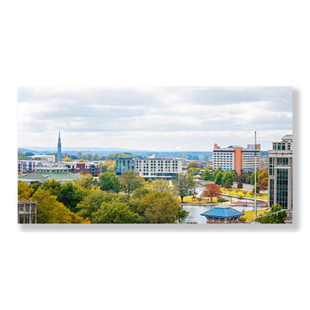 Vibrant Huntsville Skyline Wall Decor | Downtown Panoramic Photo in Fall