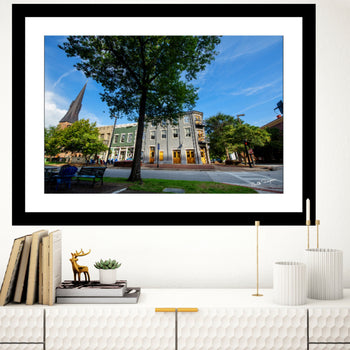 photo of Green Bus Brewing at an upward angle