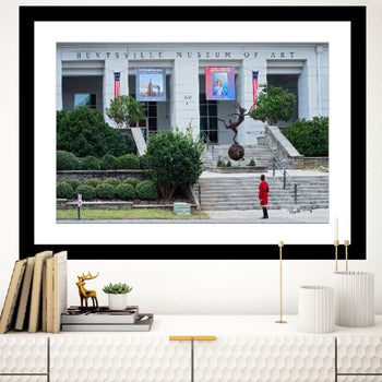Huntsville Museum of Arts - Woman in Red and Gracelyn Rose | Architectural Photography
