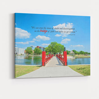 Red Bridge of Faith – Big Spring Park | Reflection | Huntsville Photography