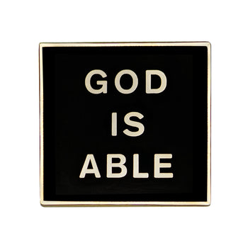 God is Able Christian pin | Inspire joy and positivity!