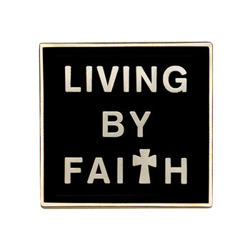Living By Faith Christian pin | Unique gift for Christians