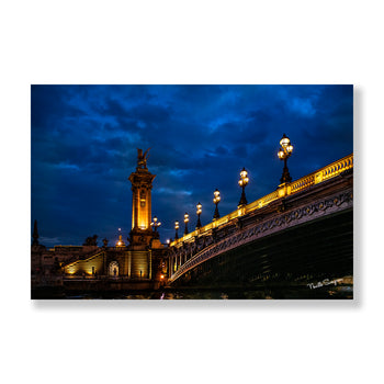 Pont Alexandre III Bridge – Paris Night Photography Print & Canvas