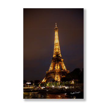 Eiffel Tower, Paris Night Photography, Carousel Wall Art