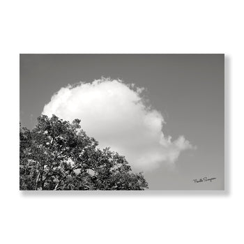 Big Cloud Over Paris – Minimalist Black & White Photography Print & Canvas